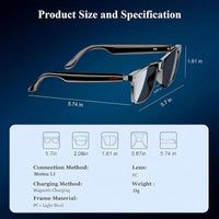 Smart AI translation glasses equipped with anti-blue light lenses, supporting real-time application translation in 164 languages